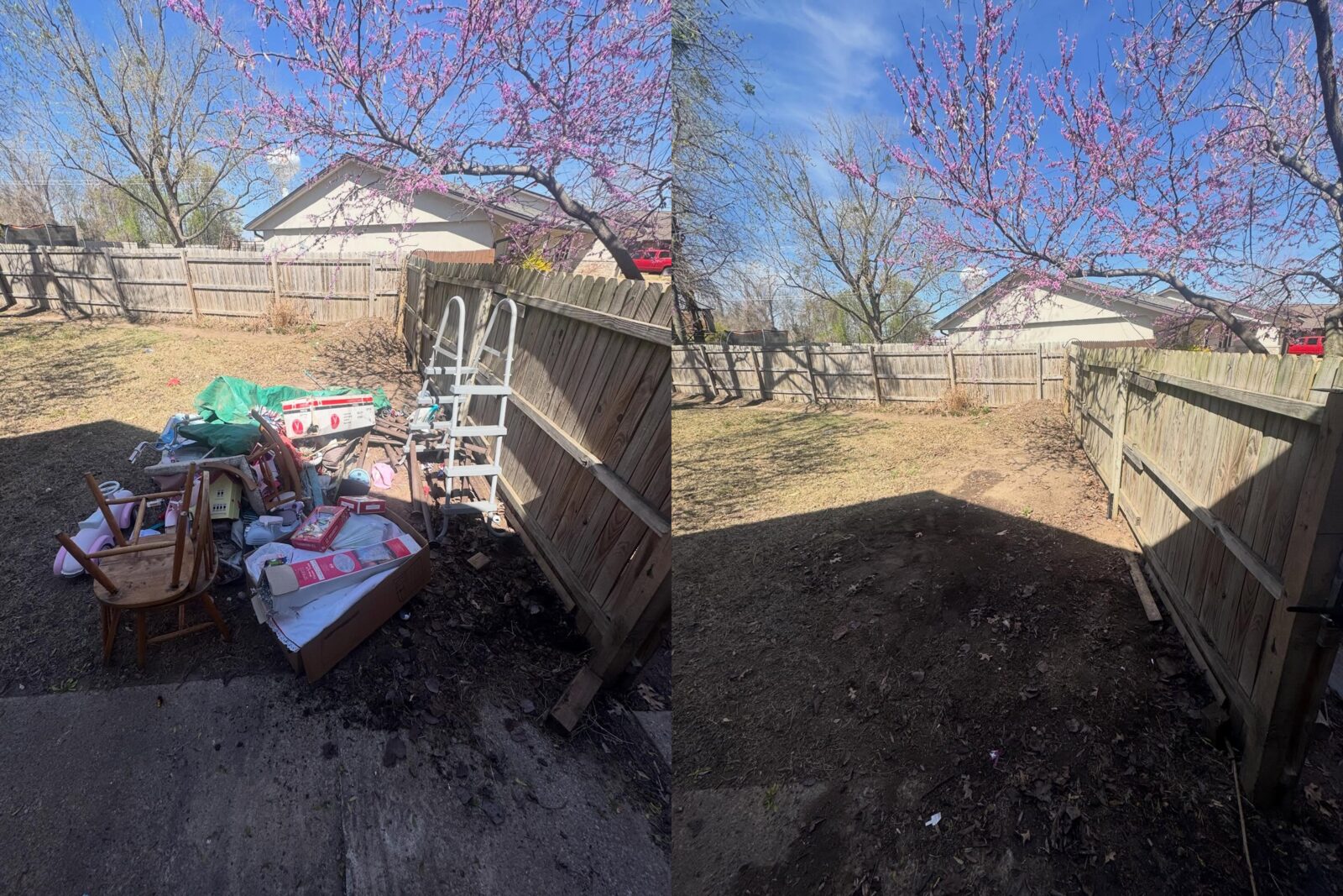 Backyard junk removal